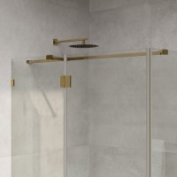 Душевой уголок Wasserkraft Ems 76H10 120х100 см, стекло прозрачное, фурнитура золото