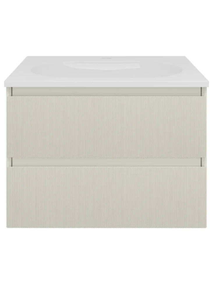 Тумба с раковиной Vincea Welle 60 m.beige soft-touch, раковина VCB-4H600W белая