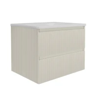Тумба с раковиной Vincea Welle 60 m.beige soft-touch, раковина VCB-4H600W белая