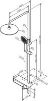Душевая стойка AM.PM X-Joy F0785A622 черный матовый