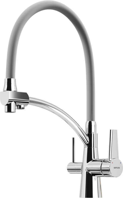 Смеситель для кухни Sancos Eri SC4001CH с гибким изливом, хром