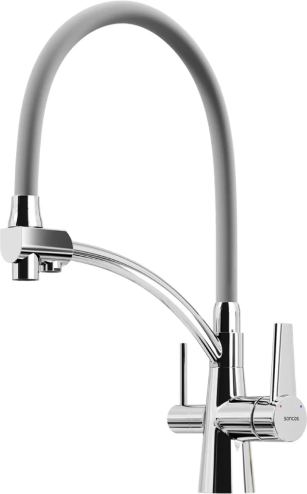 Смеситель для кухни Sancos Eri SC4001CH с гибким изливом, хром