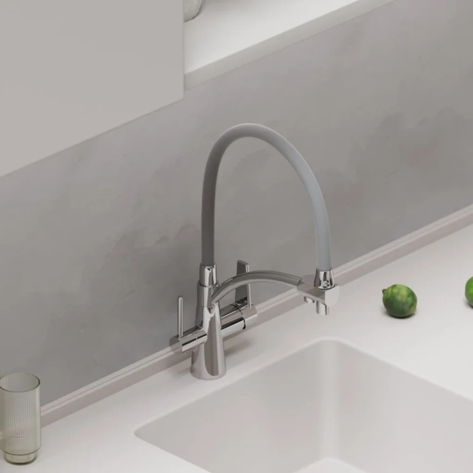 Смеситель для кухни Sancos Eri SC4001CH с гибким изливом, хром