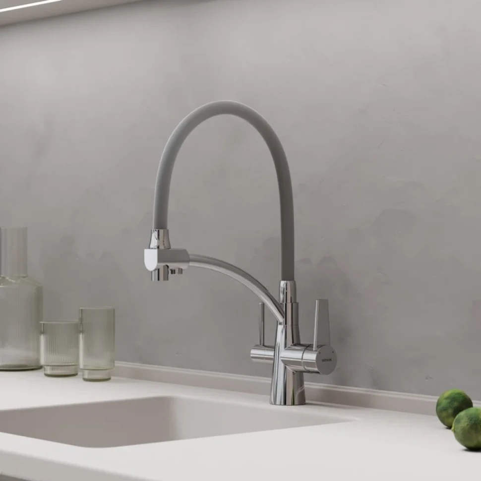 Смеситель для кухни Sancos Eri SC4001CH с гибким изливом, хром