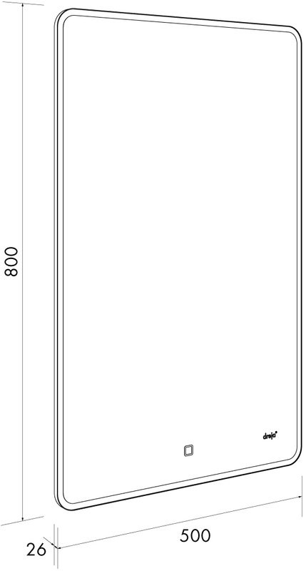 Зеркало Dreja Point 50 c подсветкой