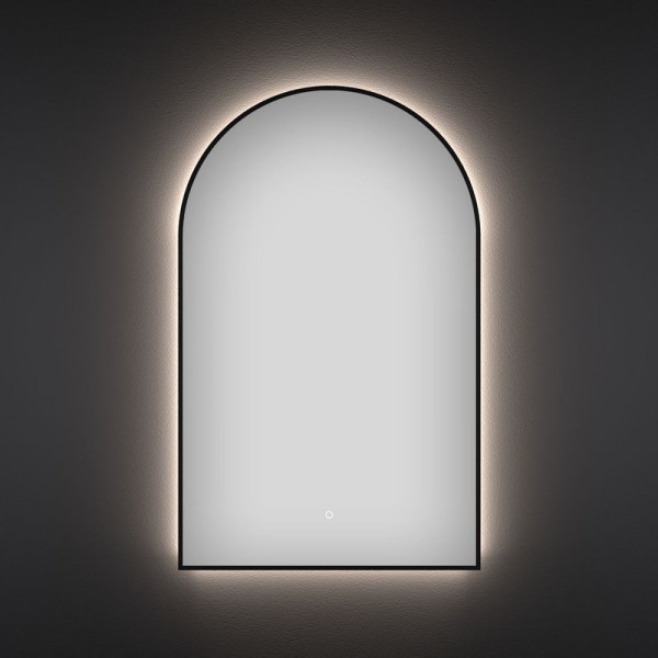 Зеркало Wellsee 7 Rays’ Spectrum 40х70 с подсветкой, черное матовое