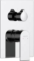 Встраиваемый смеситель для душа и ванны AQUATEK Лира AQ1446CR С ВНУТРЕННЕЙ ЧАСТЬЮ, хром