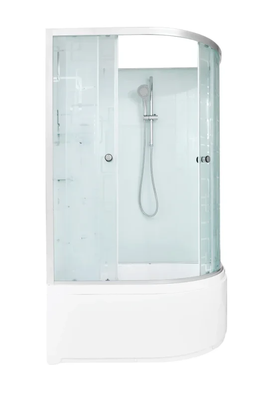Душевая кабина DTO D EM4511LNGM с гидромассажем, профиль хром, стекло матовое с узором