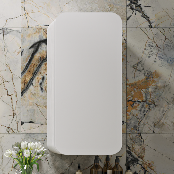 Шкаф Runo Ницца 35 правый белый