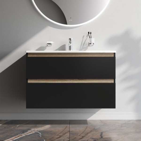 Тумба под раковину без столешницы AM.PM X-Joy 100, подвесная, черная матовая