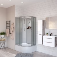 Душевая кабина Niagara Classic NG-2310-14LBKT 120х80 см, без крыши, с тропическим  душем