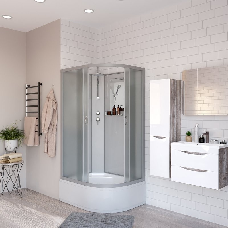 Душевая кабина Niagara Classic NG-2310-14LBKT 120х80 см, без крыши, с тропическим  душем