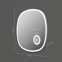 Зеркало AM.PM Func 65 с подсветкой светодиодной, ИК сенсором и косметическим зеркалом