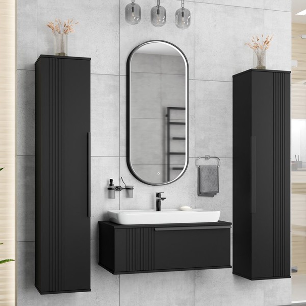 Мебель для ванной комнаты Brevita Savoy 90 подвесная, черная