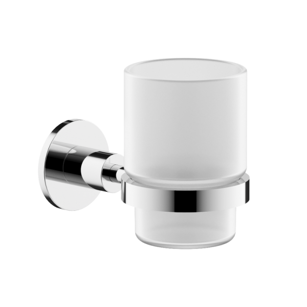 Стакан для ванной Sancos Base SC9030CH настенный, хром, стеклянный