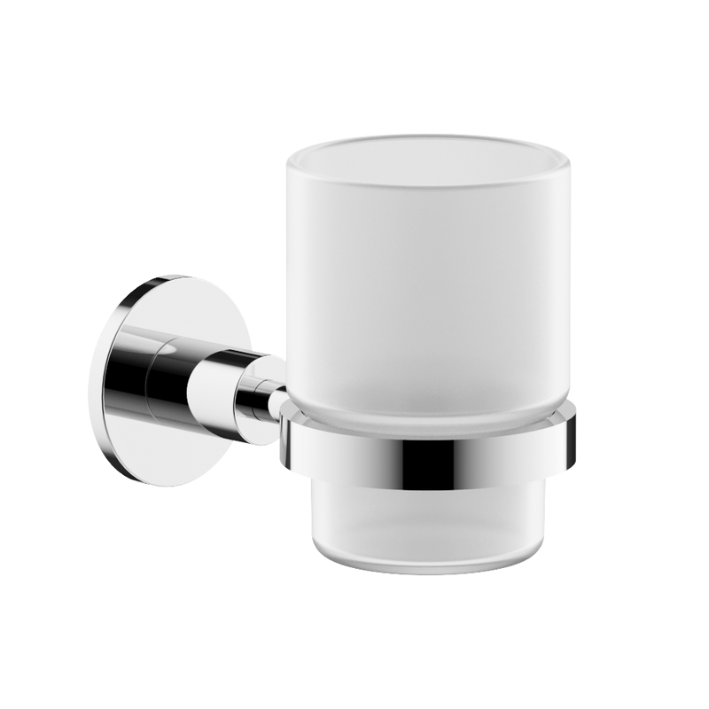 Стакан для ванной Sancos Base SC9030CH настенный, хром, стеклянный