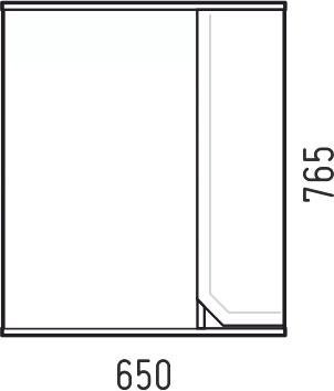 Зеркало Corozo Сириус 65 белое