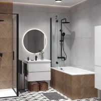 Тумба с раковиной Belux Фаворит 65 подвесная, белая глянцевая