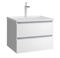 Тумба с раковиной Belux Фаворит 65 подвесная, белая глянцевая