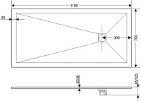 Поддон для душа RGW Stone Tray ST-0117G 70х110 с сифоном