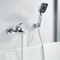 Смеситель для ванны с душем Shevanik S9602 хром Смеситель для ванны с душем Shevanik S9602 хром