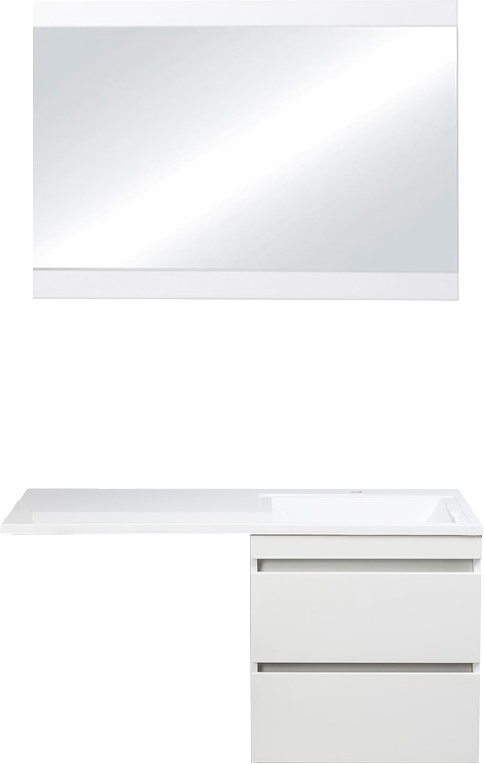 Мебель для ванной комнаты Style Line Даллас 120 Люкс Plus подвесная, белая, эмаль R