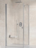 Душевой уголок Ravak Chrome CRV1-80+CPS-80 профиль блестящий, стекло прозрачное Transparent