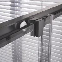 Душевой уголок Veconi Premium Trento PTC-20GR 100x100, профиль брашированный графит, стекло прозрачное
