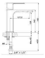 Смеситель для раковины Azario CADEO, хром (AZ-15944501)