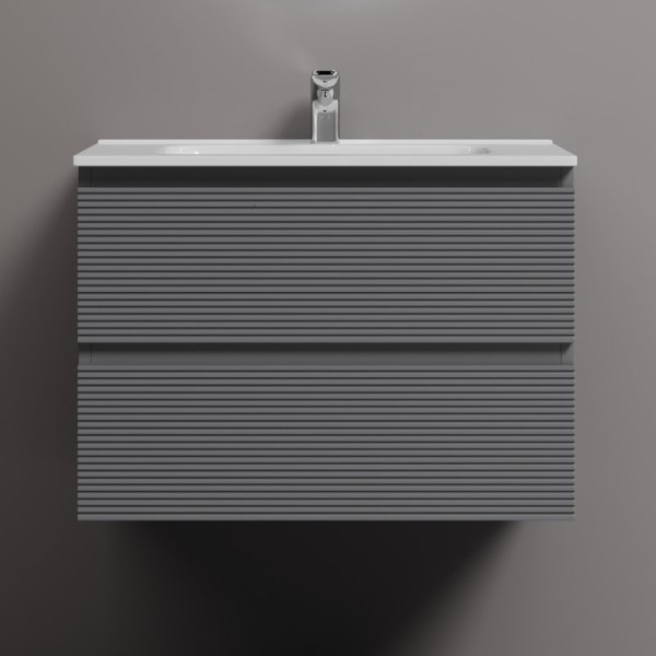 Тумба с раковиной Sancos Folk 70 grey soft, раковина CN7007