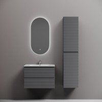 Тумба с раковиной Sancos Folk 70 grey soft, раковина CN7007