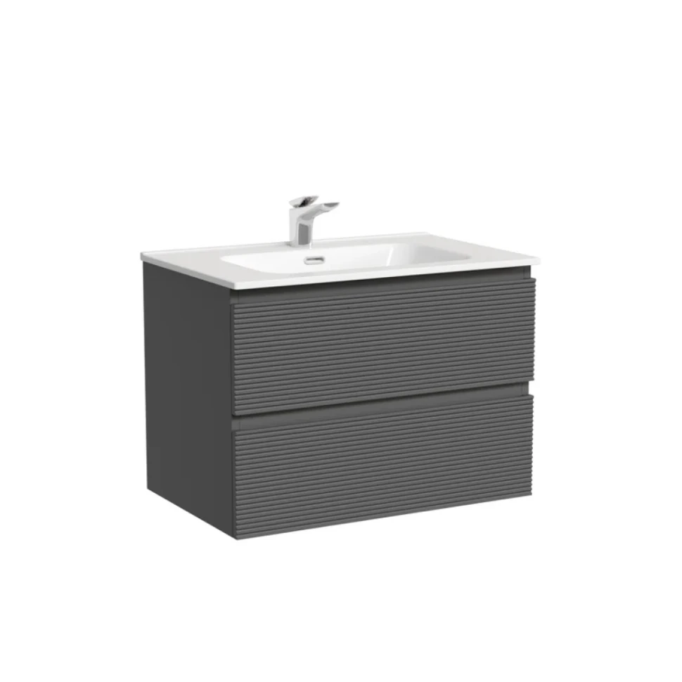 Тумба с раковиной Sancos Folk 70 grey soft, раковина CN7007