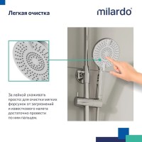 Душевая лейка Milardo Rora ROR4FCRM18 глянцевый хром