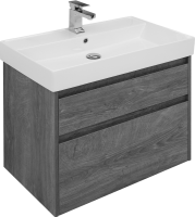 Тумба с раковиной Aquanet Nova Lite 75 дуб рошелье, 2 ящика