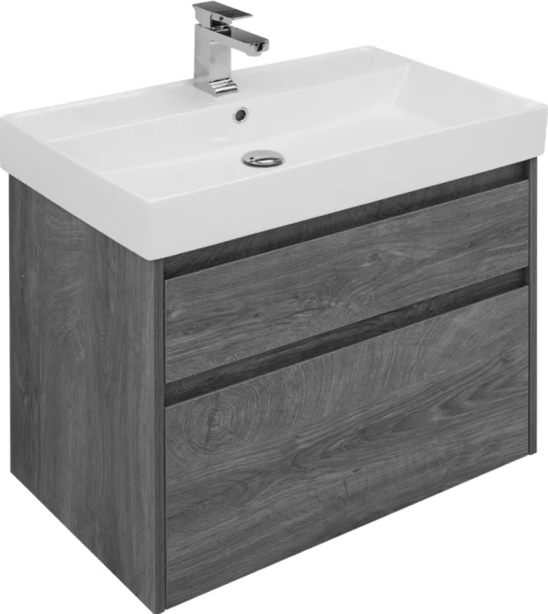 Тумба с раковиной Aquanet Nova Lite 75 дуб рошелье, 2 ящика