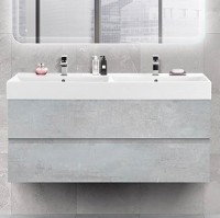 Тумба с раковиной Cezares Molveno 46 120 beton, с раковиной Cezares CZR-MIL-120-2-LVB