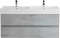 Тумба с раковиной Cezares Molveno 46 120 beton, с раковиной Cezares CZR-MIL-120-2-LVB