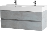 Тумба с раковиной Cezares Molveno 46 120 beton, с раковиной Cezares CZR-MIL-120-2-LVB