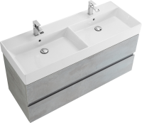 Тумба с раковиной Cezares Molveno 46 120 beton, с раковиной Cezares CZR-MIL-120-2-LVB