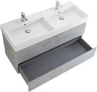 Тумба с раковиной Cezares Molveno 46 120 beton, с раковиной Cezares CZR-MIL-120-2-LVB