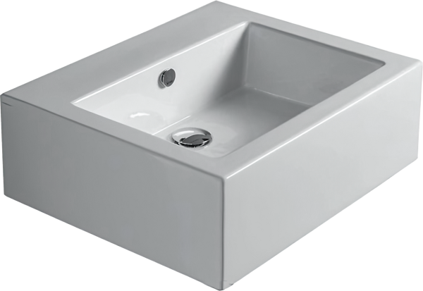 Раковина Simas Frozen FZ 10 bia 1 намеченное отверстие под смеситель