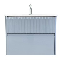 Тумба под раковину без столешницы Alavann Wave 80 подвесная, голубой деним