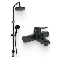 Душевой комплект Смеситель Orange One Life P02-100b + Стойка O-Shower OW02b