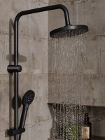 Душевой комплект Смеситель Orange One Life P02-100b + Стойка O-Shower OW02b