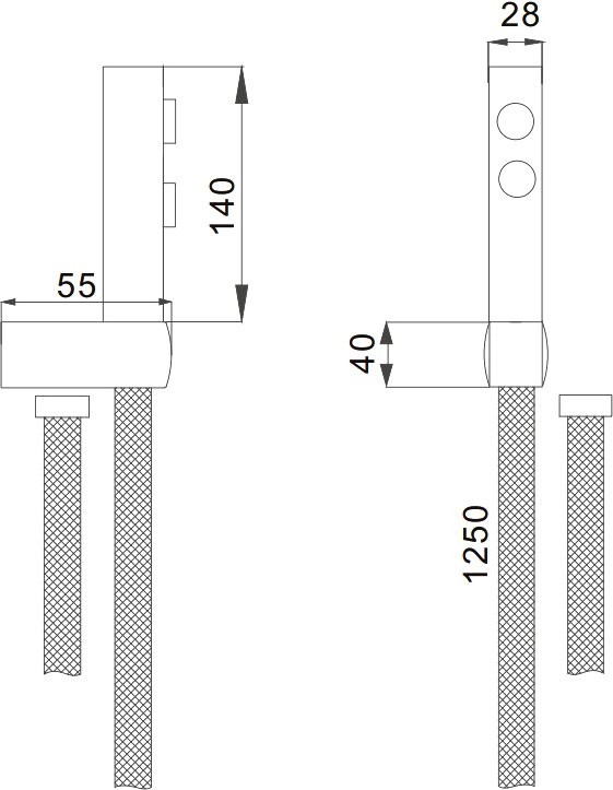 Гигиенический душ D-lin D61039 хром
