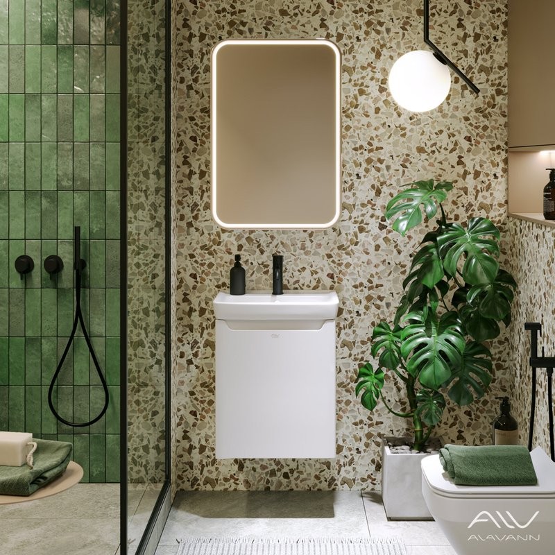 Мебель для ванной комнаты Alavann Lana 50 подвесная, белая