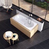 Акриловая ванна Excellent Oceana 160x75 см, встраиваемая, белая, с каркасом