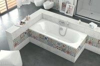 Акриловая ванна Excellent Oceana 160x75 см, встраиваемая, белая, с каркасом