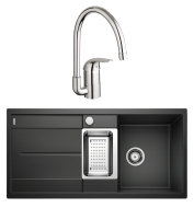 Комплект Мойка Blanco Metra 6S 513053 антрацит + Смеситель Grohe Euroeco
