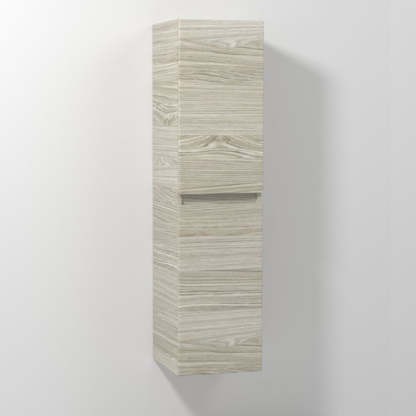 Шкаф пенал для ванной Vod-Ok Best 30 R, с бельевой корзиной, подвесной, ореховый дубослив